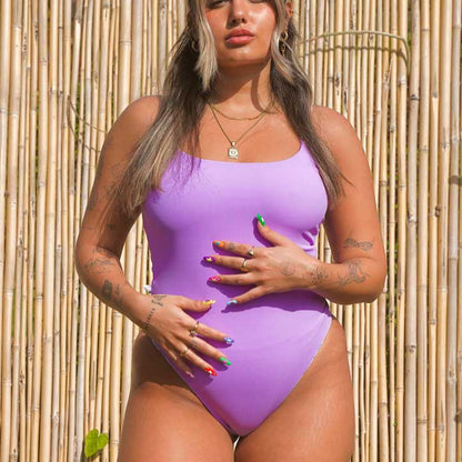 בגד ים שלם COCO - סגול \ סרף