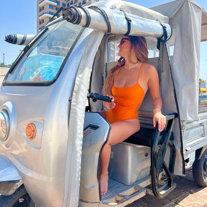 בגד ים שלם COCO - כתום \ כוכבי ים